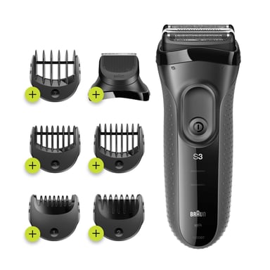 Braun Series 3 3000BT Shave&Style Afeitadora de rejilla Cortadora Gris