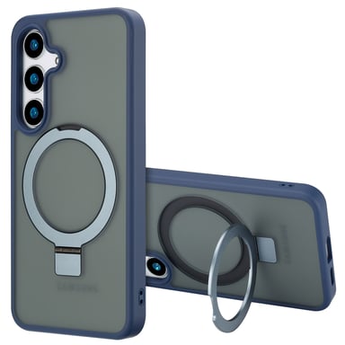 Accezz Coque Ring Stand avec MagSafe pour Samsung Galaxy S24 Plus - Bleu