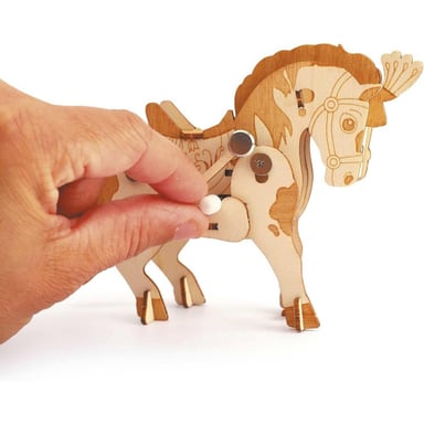 Modelo mecánico 3D de madera para montar - Caballo