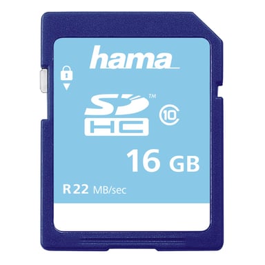 Carte mémoire SDHC 16 GB, Classe 10