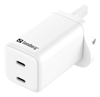 Sandberg 441-62 chargeur d'appareils mobiles Ordinateur portable, Smartphone, Tablette Blanc Secteur Intérieure