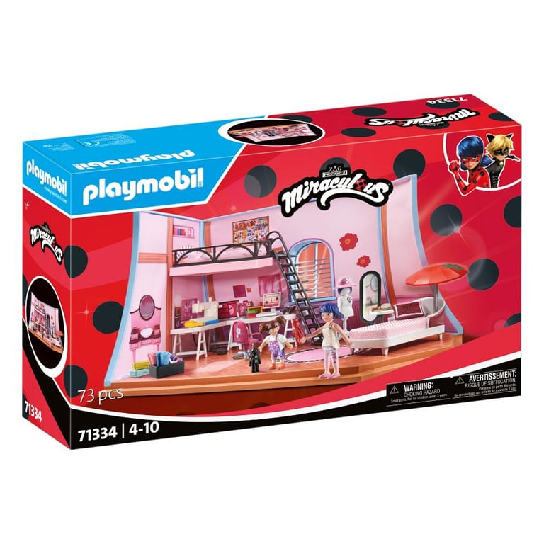 Coffret PLAYMOBIL Miraculous : La Chambre de Marinette pour des Aventures Magiques - Neuf