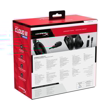 HyperX Auriculares inalámbricos Cloud III S: auriculares gaming (color negro)