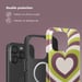 Selencia Coque arrière Vivid avec MagSafe pour Apple iPhone 15 Pro - Double Hearts Plum Fern