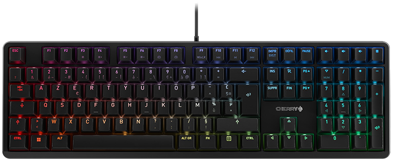 CHERRY G80-3000N RGB clavier USB AZERTY Français Noir