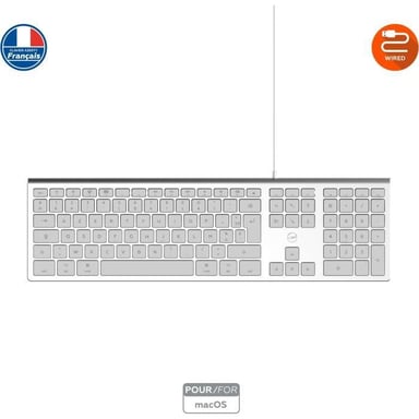 MOBILITY LAB - Teclado Mac con cable + 2 concentradores USB integrados