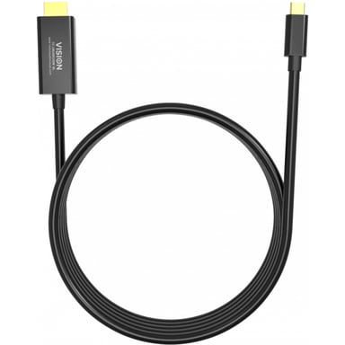 Vision TC 2MUSBCDP8K/BL cable DisplayPort 2 m USB Tipo C Negro
