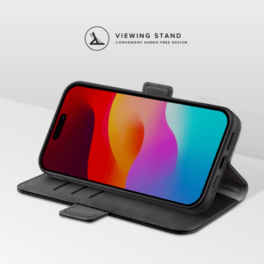 Robusta funda y carcasa magnética 2 en 1 para Apple iPhone 15 Pro Max, negro ónix