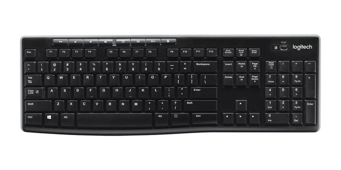 LOGITECH - Teclado inalámbrico K270 - Azerty - PC / Mac - Negro