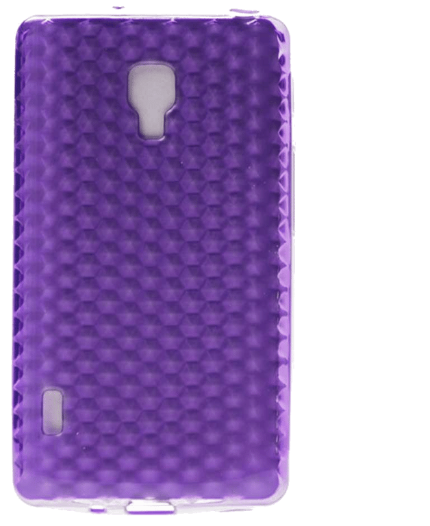 Coque silicone unie compatible Givré Violet LG Optimus L7 II