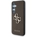 Étui Guess Grained Big 4G Logo Small Classic Logo pour Samsung Galaxy S25+ marron