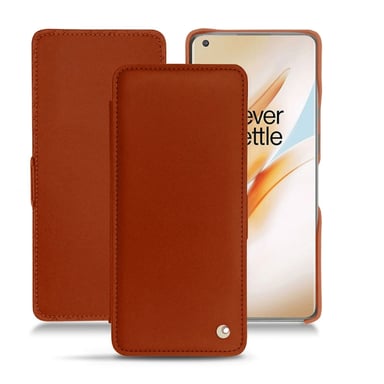 Housse cuir OnePlus 8 Pro -  - Orange - Cuir vegan