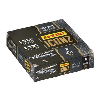 Boîte - PANINI - LIGUE 1 ICONZ - 8 pochettes - 64 cartes - Neuf