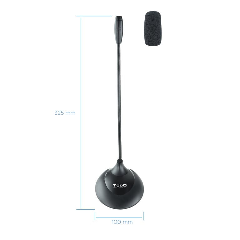 Microphone Flexible TooQ TQMM-213 – Omnidirectionnel, Jack 3,5 mm, 2M - vue 2