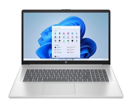 HP Laptop 17-cn3030nf Intel® Core™ i7 i7-1355U Portátil 43,9 cm (17.3'') Full HD 16 GB DDR4-SDRAM 512 GB SSD Wi-Fi 6 (802.11ax) Windows 11 Home Plata