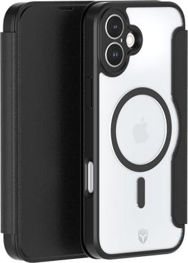 Folio renforcé MagSafe iPhone 16 2m Noir + Garantie à vie Force Case