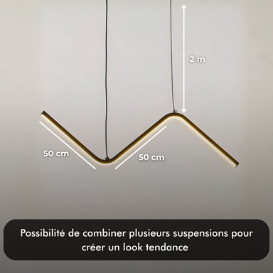 Suspension Ripple LED - Noir