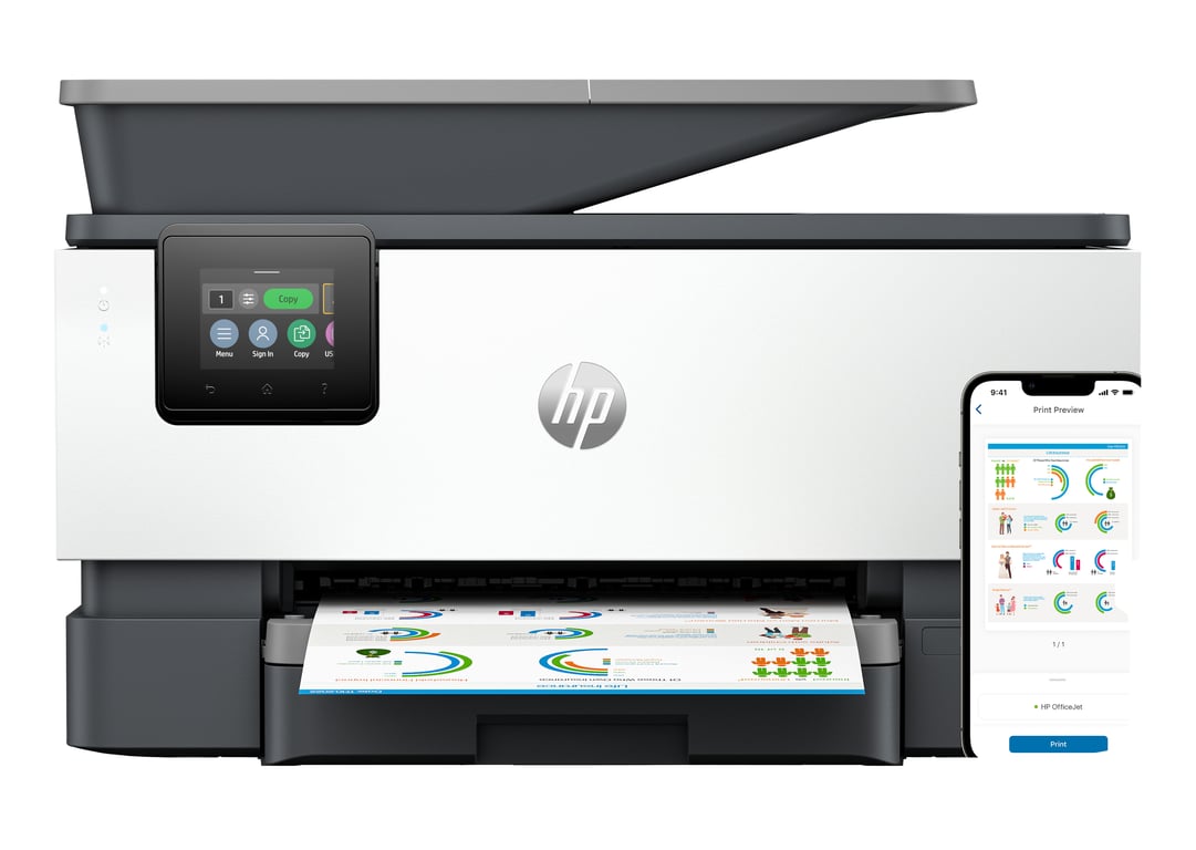 HP OfficeJet Pro 9120b Sans fil All-in-One Couleur Imprimante, Impression recto-verso; copieur, scanner - Neuf