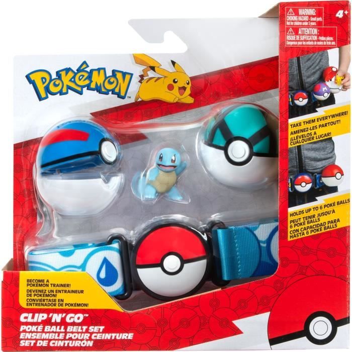 Ceinture BANDAI Pokémon Clip 'N' Go 1 ceinture 2 Poké Balls et 1 figurine Carapuce 5 cm - vue 4