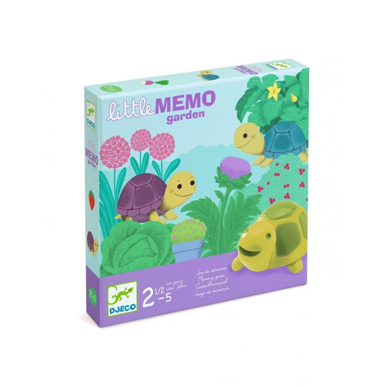 Jeu de Mémoire Visuelle pour Enfants Little Memo Garden avec Tortues Gourmandes Neuf