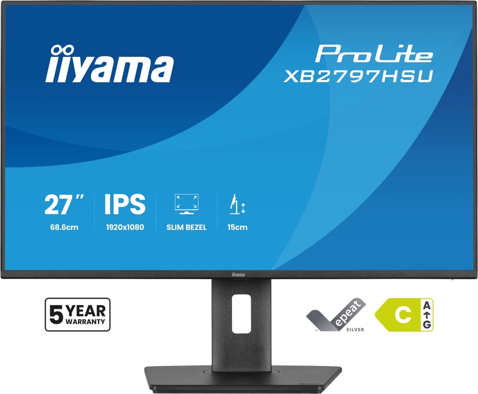 iiyama ProLite XB2797HSU-B1 écran plat de PC 68,6 cm (27 ) 1920 x 1080 pixels Full HD LED Noir - Neuf