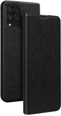 BigBen Connected Funda con cierre para Galaxy A22 Folio con tarjetero y soporte para vídeos Negro