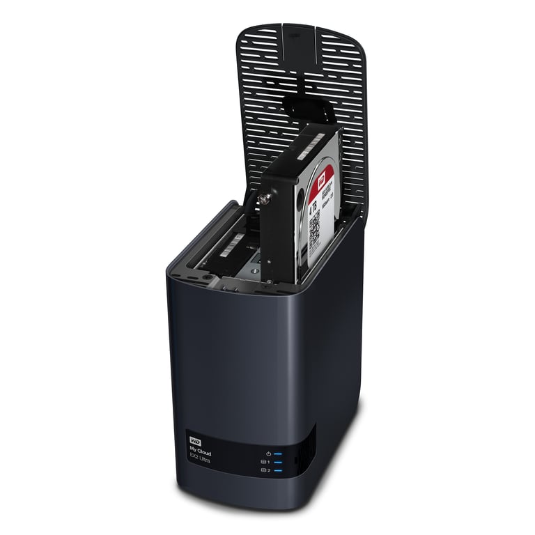 Western Digital My Cloud EX2 Ultra NAS Bureau Marvell Armada 385 1 Go DDR3 16 To HDD My Cloud OS Noir - Neuf