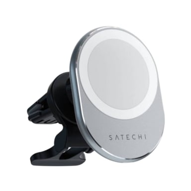 Chargeur Voiture pour Smartphone Magnétique sans Fil Argent