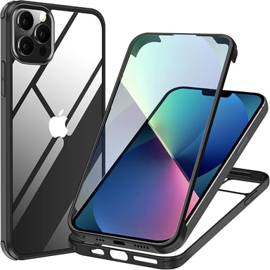 Apple iPhone 14 6.1 coque 360 degrés intégrale full noir