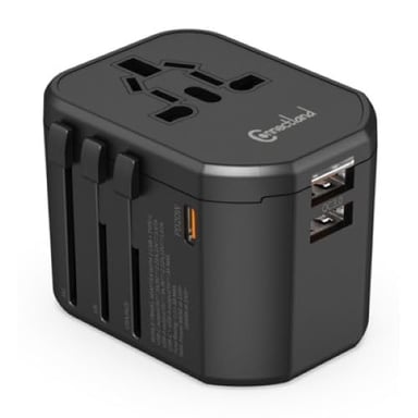 CONNECTLAND Adaptateur universel de voyage 20W (Noir)