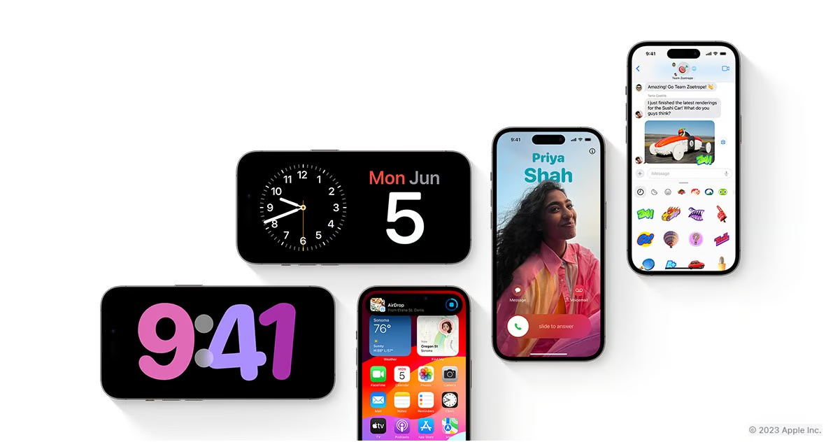 visualización aplicaciones iOS 17