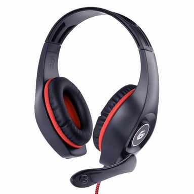 Gembird GHS-05-R casque Avec fil Arceau Gaming Noir, Rouge