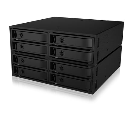 ICY BOX IB-2281SAS-12G boîtier de disques Noir