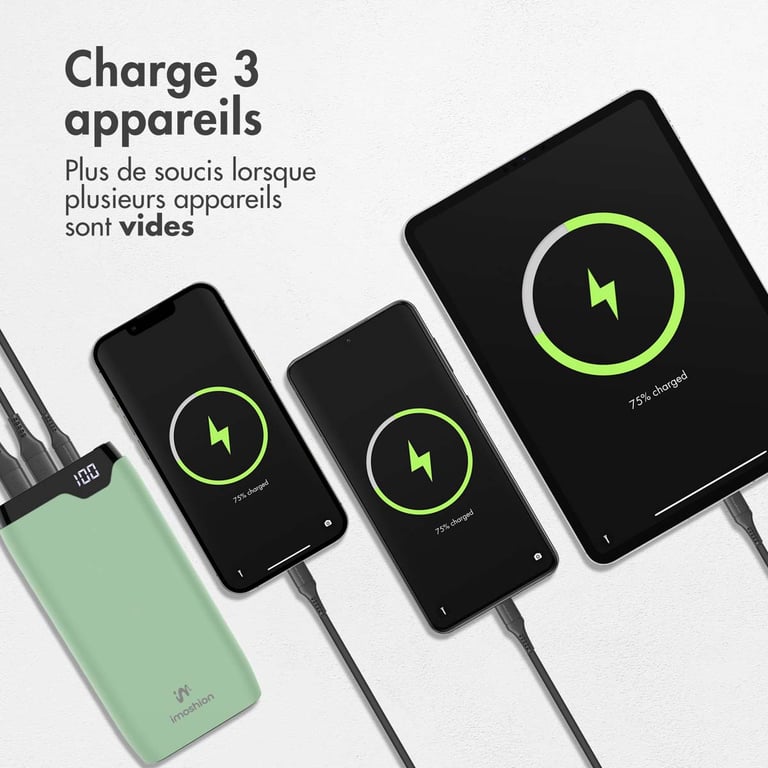 imoshion Batterie externe 20.000 mAh Quick Charge et Power Delivery Neuf - vue 8