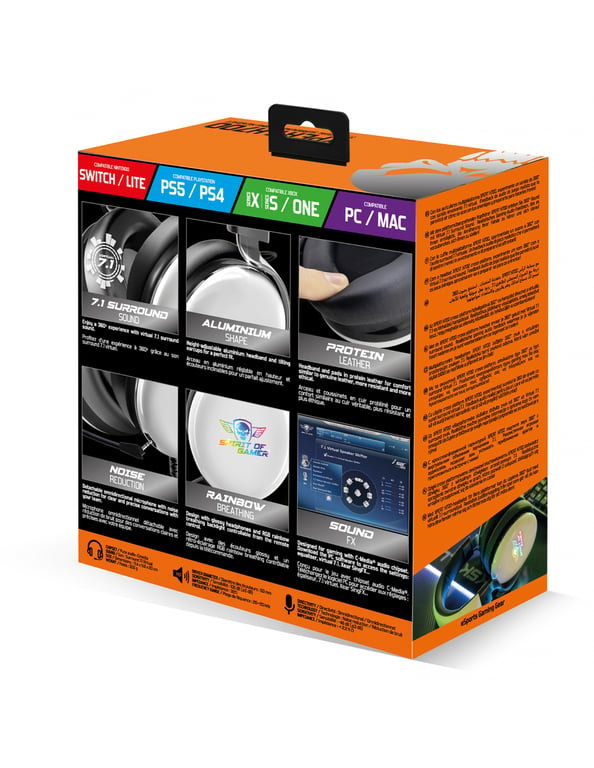 Casque Spirit of Gamer Xpert H700 – Son 7.1, LED RGB, Compatible PC et Consoles - vue 2