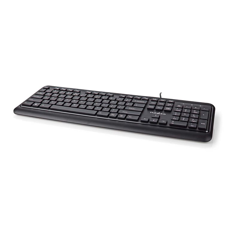 Nedis KBMU200BKUS clavier Bureau USB QWERTY US International Noir - Neuf