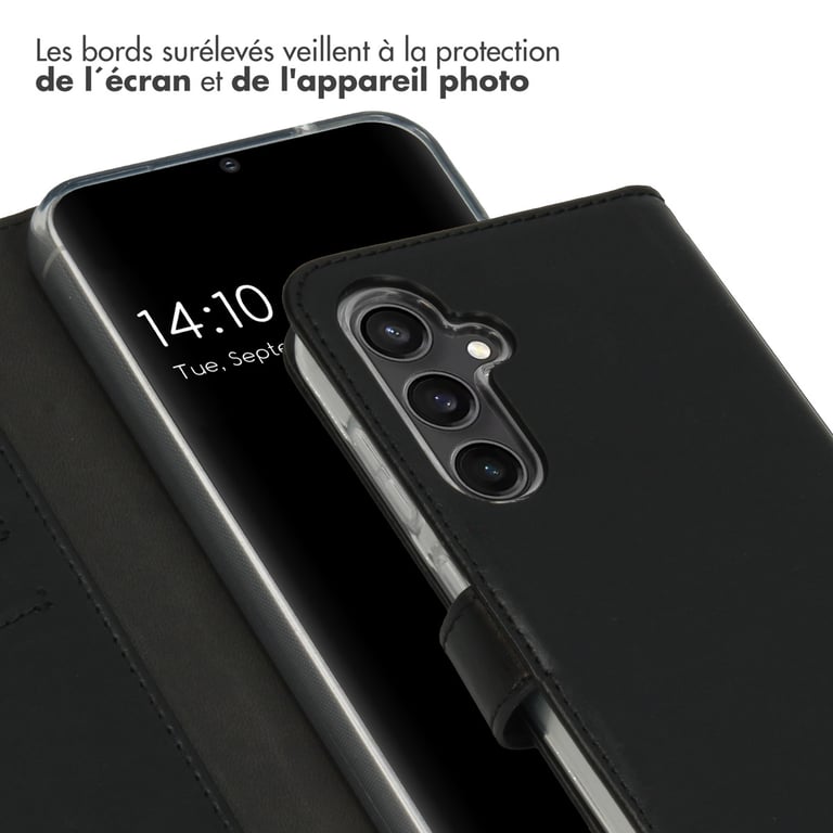 Selencia Étui de téléphone en cuir véritable pour Samsung Galaxy S23 FE Neuf - vue 2