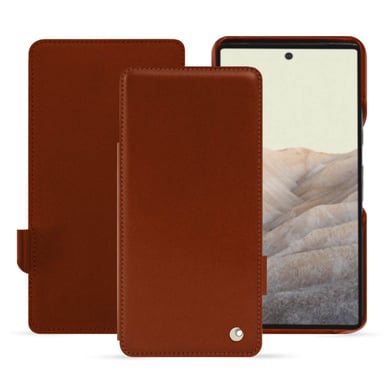 Housse cuir Google Pixel 7 Pro -  - Orange - Cuir vegan