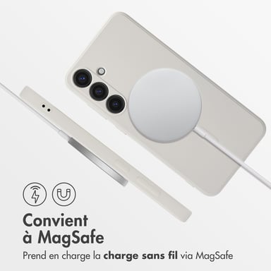 imoshion Coque Couleur avec MagSafe pour Samsung Galaxy S24 Plus - Beige