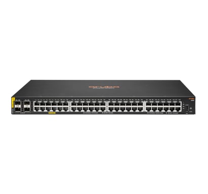 HPE Aruba Networking CX 6100 48G Class4 PoE 4SFP+ 740W Géré L3 Gigabit Ethernet (10/100/1000) Connexion Ethernet, supportant l'alimentation via ce port (PoE) 1U