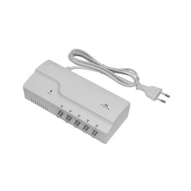 Amplificador/distribuidor TV D2 - 4 salidas - Ganancia 26 dB - Frecuencia máx. 862 MHz - blanco