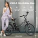 VéLo Électrique C26-2 | Moteur 500W | Batterie 48V 7.8Ah | Pneus 26 Pouces | Vitesse Max 25 km/h | Autonomie 45 km | Blanc