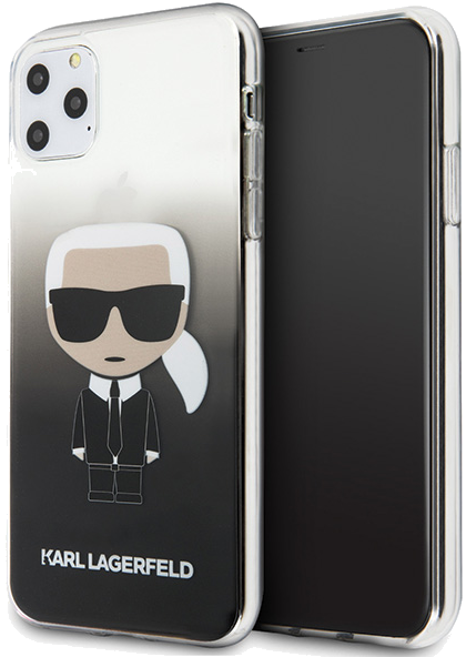 Étui Karl Lagerfeld pour iPhone 11 Pro Max Noir Gradient Ikonik Karl