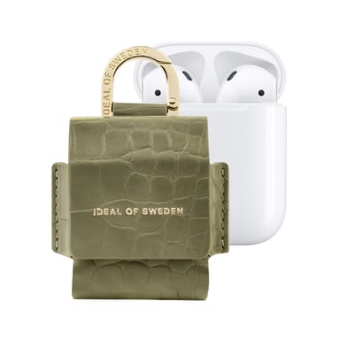 Mini borsa per AirPods 1 / 2 Flo Textured Croco con moschettone