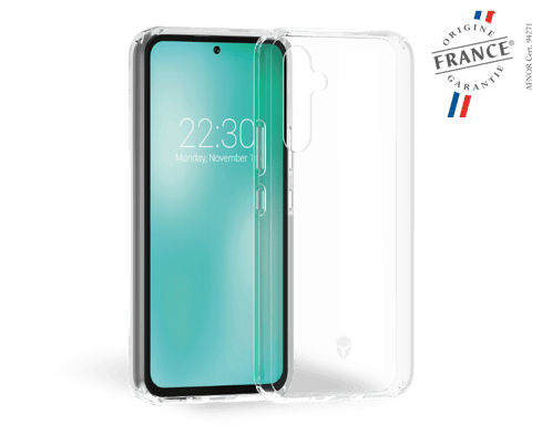 Coque Renforcée Samsung G A54 5G FEEL Garantie à vie Transparente - 50% Plastique recyclé - Origine France Garantie Force Case