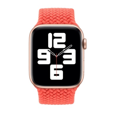 Bracelet Solo tressé pour Apple Watch | 44/45/46/49 mm - Taille 9 - Electric Orange