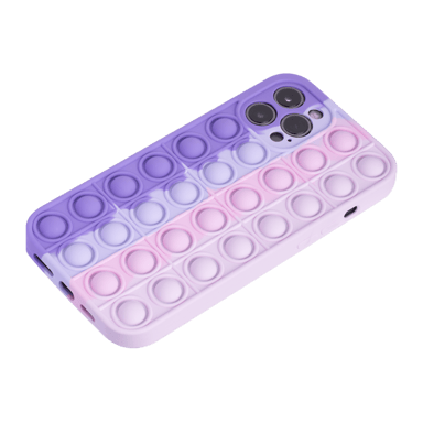 Custodia Popping Bubble per Apple iPhone 12 Pro Max, Rosa Viola
