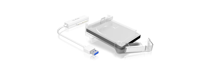 ICY BOX IB-AC703-U3 Boîtier disque dur/SSD Blanc 2.5''