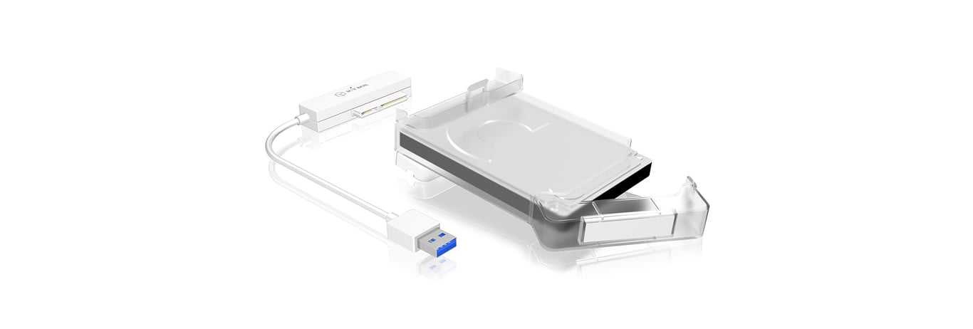 ICY BOX IB-AC703-U3 Boîtier disque dur/SSD Blanc 2.5