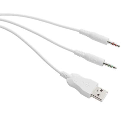 Deltaco Gaming - WHITE LINE WH85 - Cuffie da gioco a LED, altoparlanti stereo da 57 mm, pelle PU, PC/MAC/Console/Mobile, bianco